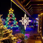 2 Pack Christmas Window Lighted Decorations,Christmas Window Silhouette Lights,Double Side Sign Lamp for Holiday Indoor Wall Door Glass Decorations,Polaris,Tree - Image 6