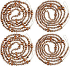 Bucherry 4 Pcs Christmas Wood Bead Garland 28.8 Feet, Coffee by Bucherry