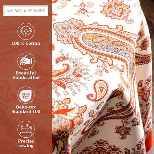 Maison d' Hermine Table Cloth Round Table Reusable 100% Cotton 63" Diameter - Image 2
