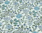 72x118 Inches Rectangle Hand Block Printed Cotton Tablecloth, Green Blue Floral Table Cloths Washable, Indian Table Linen for Halloween Christmas Outdoor Thanksgiving Gifts Home Decor Dinning Outdoor - Image 4