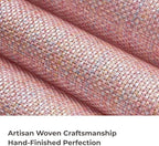 Leetaltree Woven Vinyl Placemats Set of 12,Pink Iridescent - Image 4