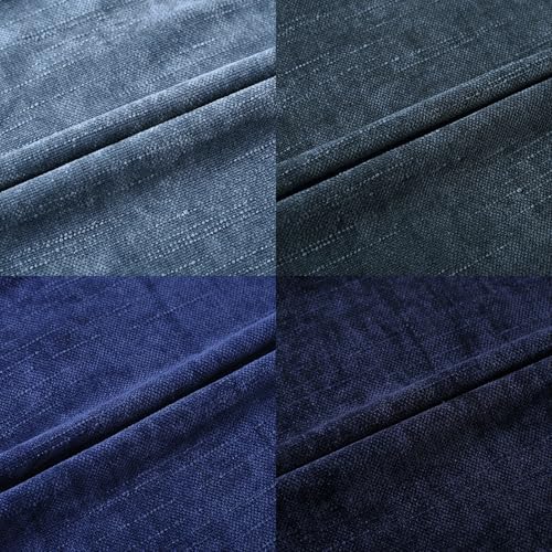 Set of 4 Soft Textured Decorative Throw Pillow Covers 18x18 Inch Cozy Farmhouse Cushion Cover Square Accent Pillow Cases for Bed Couch Sofa Living Room, Blue Series - Image 7