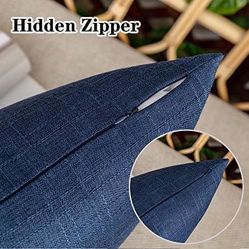 Kevin Textile Outdoor Waterproof 22”x22” Pillow Covers 2 Pack, Blue - Image 3