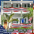 Remagr 2 Pack Patriotic Bunting 2.5x20 ft Flag Banner, 4th of July - Image 5
