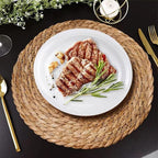 Handmade Heat Resistant 13.8" Round Woven Placemats Set of 10, Wicker Boho No Chemical Natural Water Hyacinth Place Mats, Farmhouse Table Mats for Kitchen Dining Table,Home Decorations,Wedding - Image 6