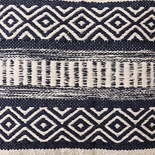 · REDEARTH · Textured Handwoven Throw Pillow Cases - Indigo Impressions - Image 5