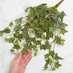 Factory Direct Craft Variegated Poly Silk Draping Ivy Bushes | 2 Greenery Bushes - Image 3