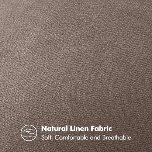 MIULEE Decorative Linen Euro Sham Pillow Covers 24x24 Malt Ball - Image 3