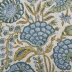 Ridhi Asparagus Green Floral Block Print Throw Pillow Covers 24x24 Inch - Image 6