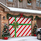 HunnmingRe 7 x 8 ft Christmas Garage Door Cover, Xmas Candy - Image 6