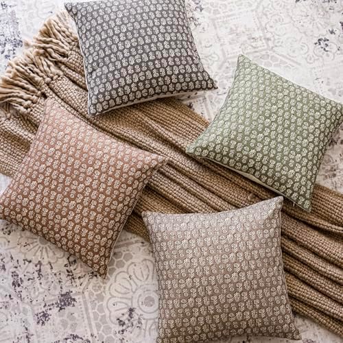 Foindtower Long Floral Print Lumbar Throw Pillow Covers 14×36 Sage Green - Image 6