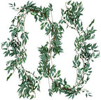 FiveSeasonStuff Hanging Rustic Willow Garlands, Bendable Artificial Greenery Vine Leaves for Wedding Home Decoration (2 pcs, 11.8 feet) by FiveSeasonStuff