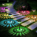 Bright Solar Pathway Lights 6 Pack,Color Changing+Warm White LED Solar Lights Outdoor,IP67 Waterproof Solar Path Lights,Solar Powered Garden Lights for Walkway Yard Backyard Lawn Landscape Decor by Nupostai