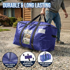 TAILI 8 Pack Dark Blue XXL Moving Bags,Storage Bags with Visible Window - Image 3