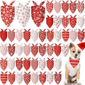 Abbylike 50 Pcs Christmas Dog Bandanas Bulk, Red and White Party Costume by Abbylike