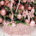 XmasExp Christmas Tree Collar, 33.5 inch Sequin Tree Skirt Stand Base Cover for Home Decor, Large Size 6 Piece, Rose Gold by XmasExp