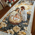 Quilted Table Runner, 3D Floral & Animals Design, Farmhouse Rustic Home Decor, for Dining Table Kitchen Holiday (A10,14x48 inches) by SodaMeow