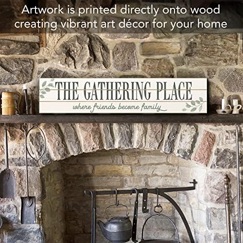 Highland Home Gathering Place Horizontal Wood Entryway Sign - Image 5