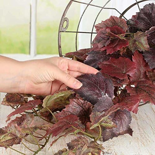 Autumn Grape Leaf Cascading Artificial Ivy Vine Bush – 39" Tuscany Vineyard - Image 6