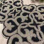 Enliven Handmade Beaded Table Runner, 13x36 Inches Lightweight Decorative Table Runner, Perfect for Dining/Wedding/Party/Everyday Use & Easy to Clean, Elegant Beaded Runner - Image 5