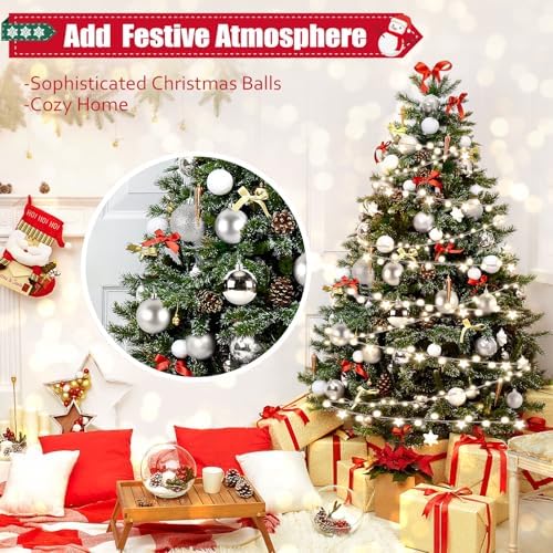 TranquilBliss Christmas Ball Ornaments, 48-Pack, 2.5-Inch, Sliver - Image 5