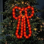 Christmas Window Silhouette Lights, 50 Count Incandescent Mini Light, Red, for Holiday Indoor Wall Door Glass Decor - Image 3