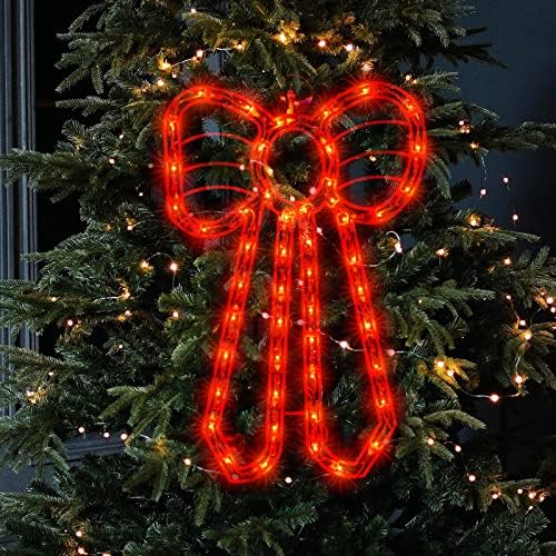 Christmas Window Silhouette Lights, 50 Count Incandescent Mini Light, Red, for Holiday Indoor Wall Door Glass Decor - Image 3