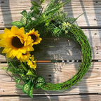 7 Pcs 10 inch Natural Grapevine Wreath Set, Hand-Woven Vine Branch Wreaths for DIY Crafts, Christmas Decorations, Home & Event Styling(Green) - Image 5