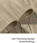 Leetaltree Light Brown Placemats Set of 24 - Heat Resistant Woven Vinyl - Image 3