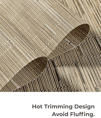 Leetaltree Light Brown Placemats Set of 24 - Heat Resistant Woven Vinyl - Image 3