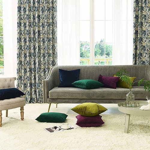 JUSPURBET 28x28 Velvet Decorative Throw Pillow Covers Set of 2,Navy - Image 3