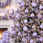 Lunmon 72 Pcs Purple Christmas Ball Ornaments Bulk Lavender Dark Pearl Purple Tree Ornament 1.57/1.97/2.36 Inch Shatterproof Matte Glitter Xmas Bauble Assorted Christmas Decor for Xmas Tree Home Party - Image 5