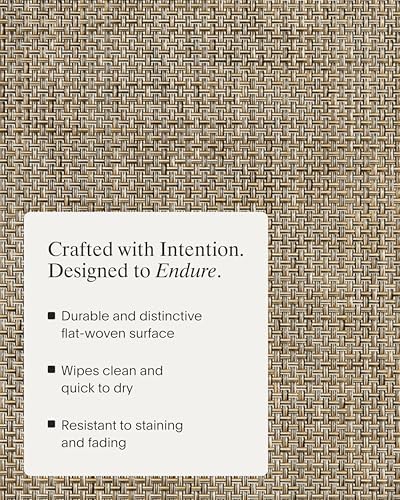 Chilewich Basketweave Placemats, Woven Rectangle Placemats Set of 4 - Image 3