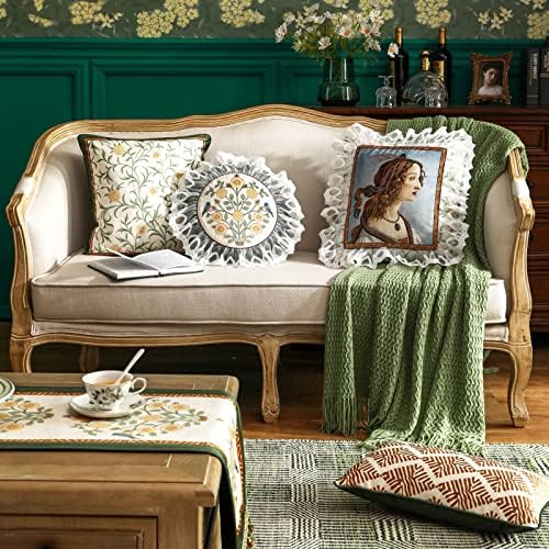 patdrea Designer Velvet Throw Pillow Cover,Set of 2,18"x18"-Botticelli B - Image 7