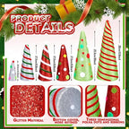 Marsui 6 Pcs Christmas Cone Trees Decorations, 11.8" 10" 6.8" 4.13" - Image 2