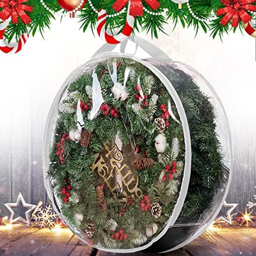 ProPik Christmas Wreath Storage Bag - 4 Pack Clear Christmas Wreaths Container- Garland Holiday Artificial Wreath Storage Holder –Water Proof Transparent PVC (White, 30 Inch) - Image 7