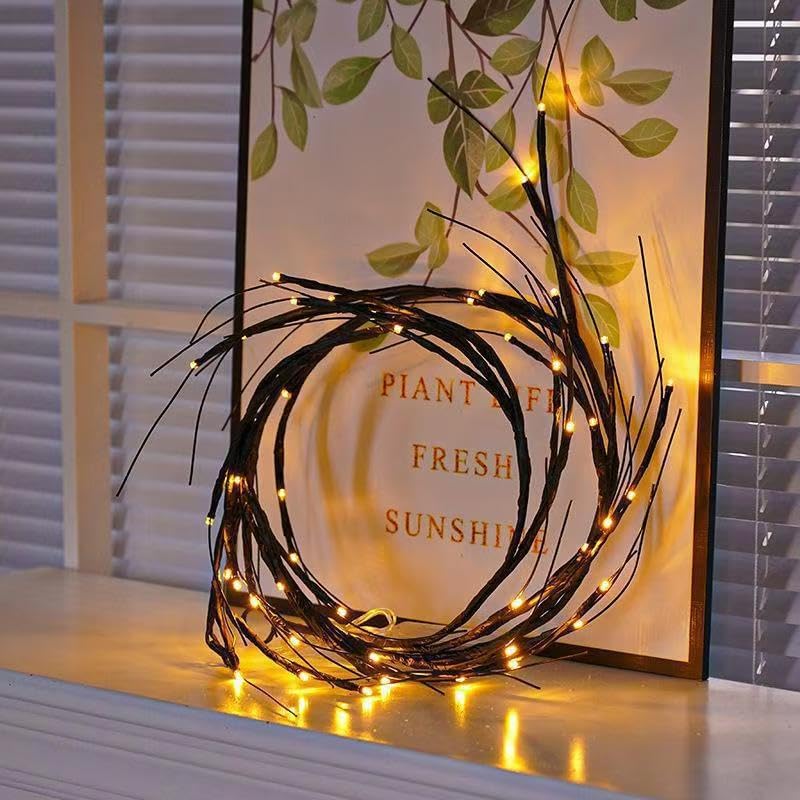 Bare Lamp LED Tree Branch Lights for Wall, Willow Vine Twig Decor Garland with 144 LED Lights and USB Powered, 8Lighting Modes for Indoor Window Wedding Decor (91in) - Image 6