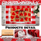 Moucuny 2 Coir Outdoor Mat,Non Slip, 24'' X 35'',16'' X 28'', Happy Valentine - Image 3