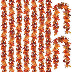 CQURE 9 Pack Fall Leaf Garland, Total 53.1Ft Artificial Fall Vines Autumn Garland Fall Maple Leaves Thanksgiving Decor for Home Wedding Fireplace Christmas by CQURE