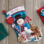 Bucilla 86707 Felt Applique Stocking Kit, 18", Santa Stop Here, - Image 2