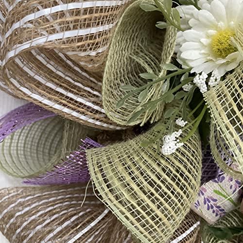 Easter Wreath, Luxury Handmade – He is Risen Floral Deco Mesh Front Door Decor, 24 or 28 Inch - Image 5