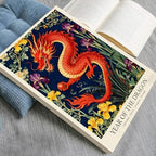 Chinese Lunar Year of the Dragon Art Print – Captivating Yellow & Purple Iris Zodiac Wall Decor for Home Bathroom Bedroom Living Room and Office 20X30 in Black Framed - Image 3