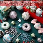 Halloscume 70 Pcs Christmas Tree Ornament Dessert Cupcake Candy, Cute - Image 3