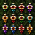 12 Pcs Vintage Glass Christmas Ornament Reflector Decor, Plain by Wavyknot