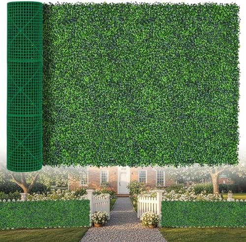 Artificial Boxwood Roll,60x120 in(50 sqft) UV-Anti Faux Ivy Grass Wall by EverNature