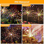 Solar Fireworks Lights Outdoor Garden 150 LEDs 8 Pack Multicolor - Image 6