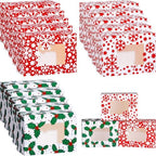 Tenceur 120 Pcs Christmas Cookie Box Window,8.3 x 5.9 x 3.7'',Classic by Tenceur