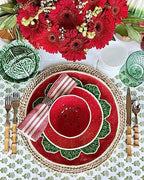 CPC Tablecloth 100% Cotton 60x90 Inch Indian Block Print Rectangle Table Cover, Washable Table Cloth for Weddings, Spring/Summer, Barbeque - Emerald Green - Image 3