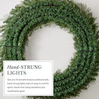 Balsam Hill Outdoor Red Berry Pine Christmas Wreath - Fresh Traditional Front Door Wreath with Natural Elements with LED Clear Lights, Plug-in, 48" - Image 5