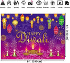 Happy Diwali Backdrop Burning Light Deepavali Diwali Photography Backdrop for Indian Festival of Lights Party Decoration Photo Background (8X6FT(94X70inch)) - Image 6